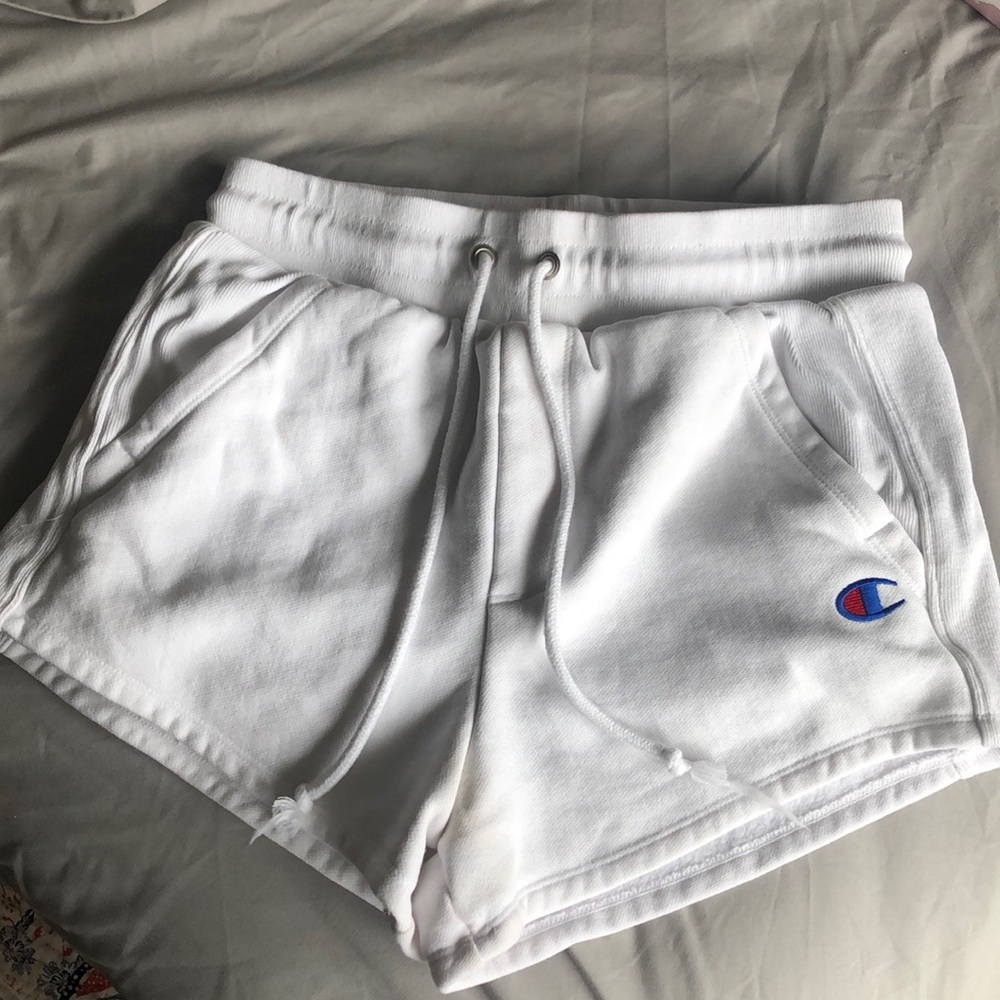 White champion cotton reverse weave shorts